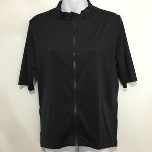 Ykywbike Womens XL Black Bike Cycling Jersey Short Sleeve Full Zip